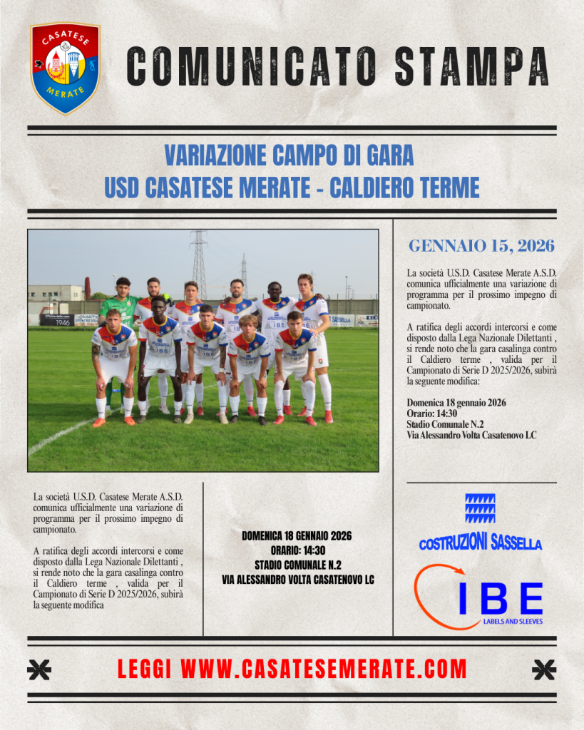 Variazione campo di gara