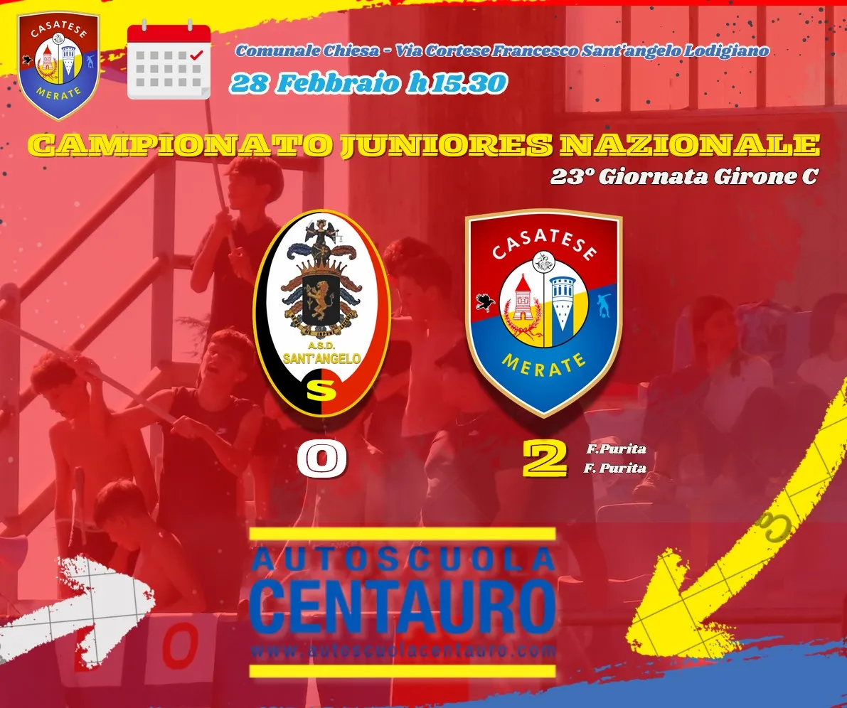 La Juniores Nazionale espugna Sant’Angelo