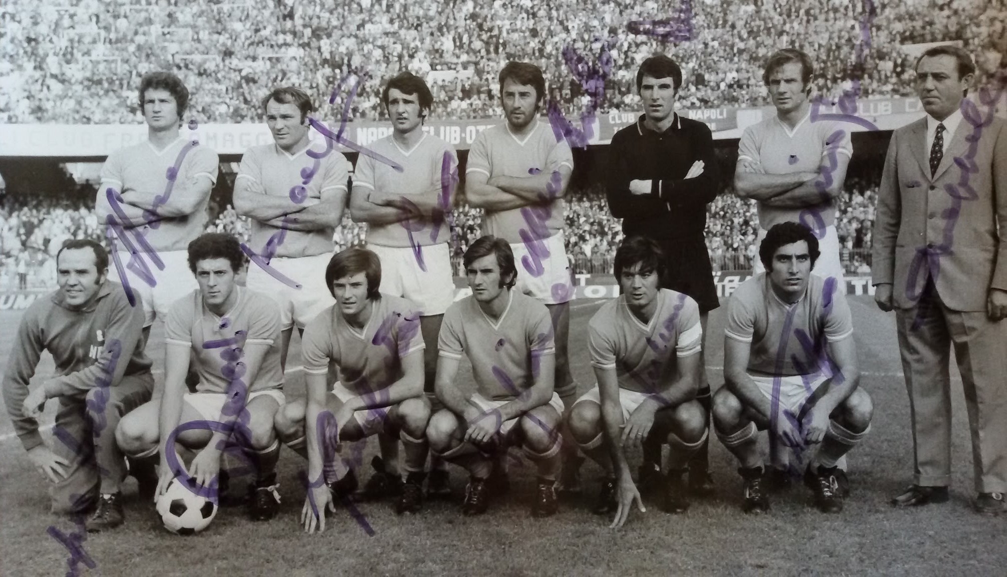 Mario Perego con la maglia del Napoli, anni Settanta